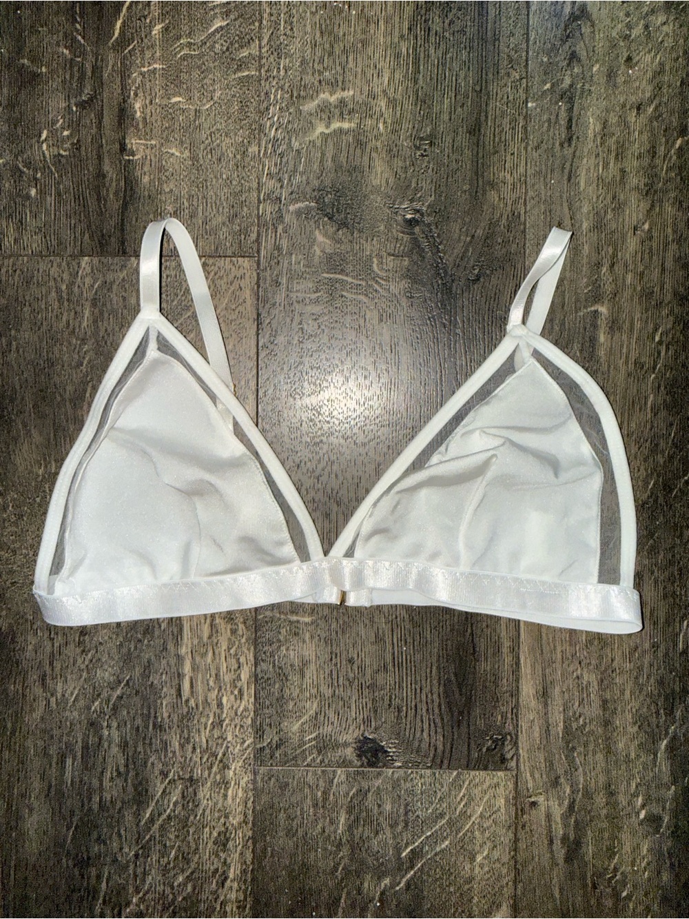 Women’s Sheer Triangle Bralette - White